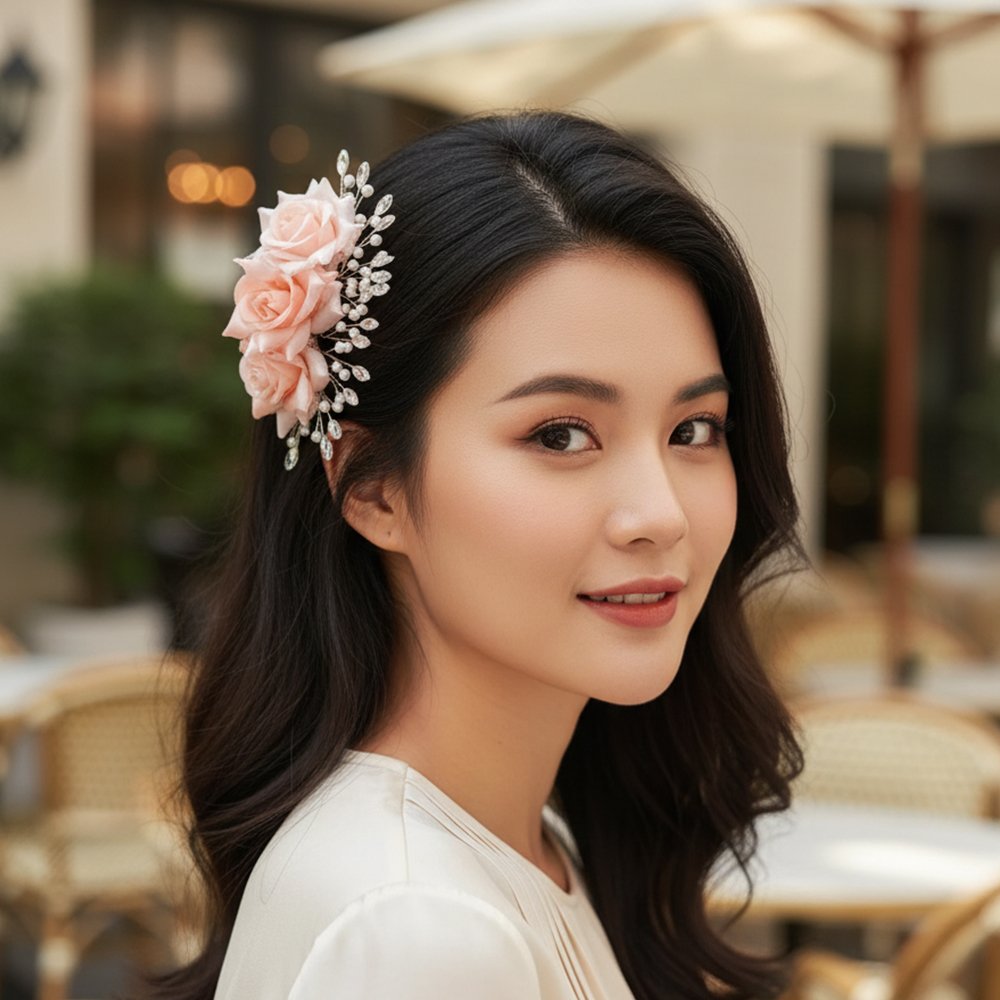 Cho Thuê Cài Tóc Hồng Đá Hoa Hồng