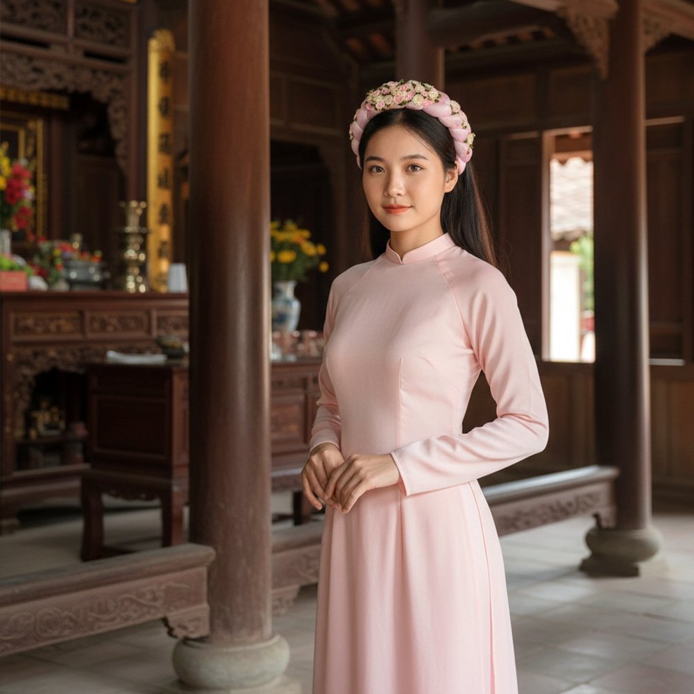 Thuê Mấn Hoa tại Tiệm Nhà Bông. Trang sức đội đầu truyền thống, tinh xảo, sang trọng, phù hợp cưới hỏi, lễ hội và chụp ảnh nghệ thuật.