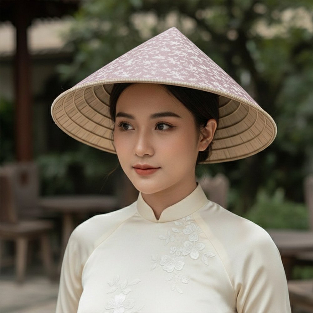 Cho Thuê Nón Lá Gấm Lụa Hồng tại Tiệm Nhà Bông