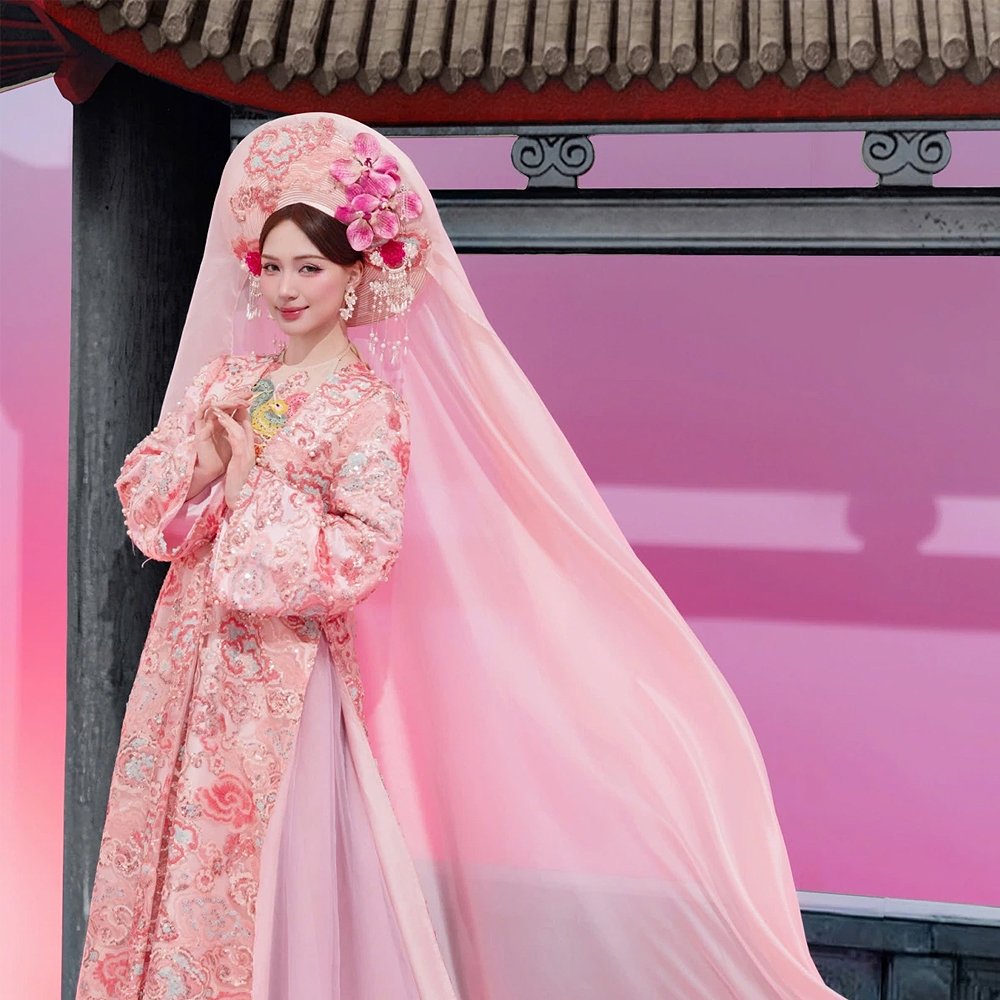 Cho Thuê Set Tứ Thân Hồng Bắc Bling (Kèm Mấn)