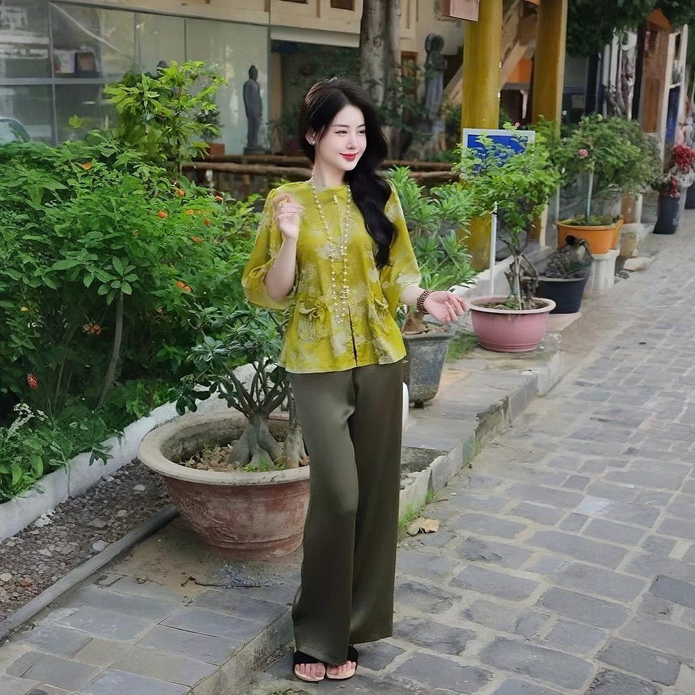 Cho Thuê Set Pháp Phục Túi Tiền Xanh Cốm