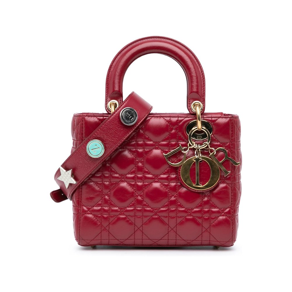 Túi xách Dior màu đỏ cho thuê, Lady Dior màu đỏ sang trọng, túi Dior Saddle đỏ đi tiệc